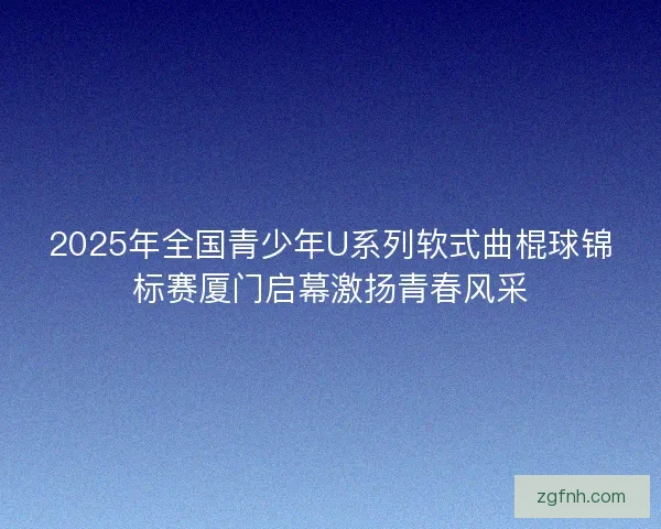 2025年全国青少年U系列软式曲棍球锦标赛厦门启幕激扬青春风采